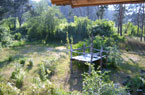 Garten der Ferienwohnung in Kölpinsee